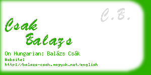 csak balazs business card